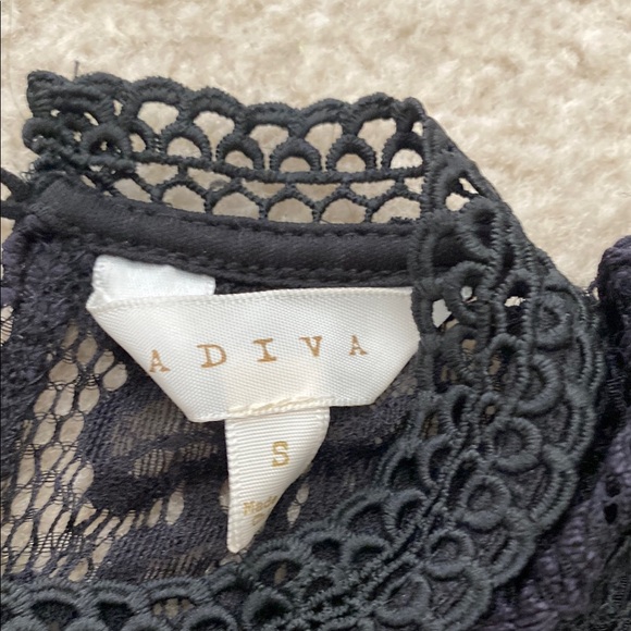 Adiva‎ Black Lace Top - Picture 2 of 4